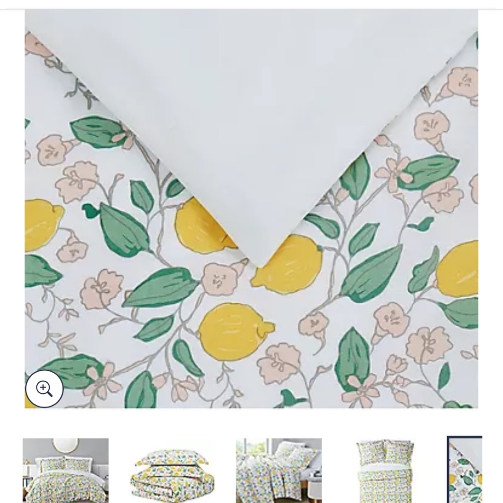 Brooklyn Loom Verbena Full/Queen Duvet Cover Set Lemons